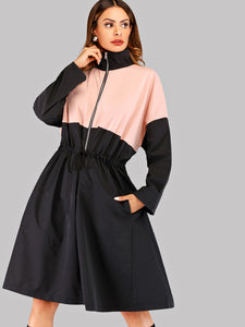 Drawstring Detail Coat