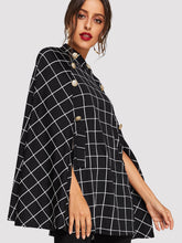 Load image into Gallery viewer, Double Button Mock Poncho Coat