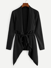 Load image into Gallery viewer, Waterfall Collar Solid Coat