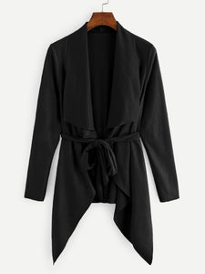 Waterfall Collar Solid Coat