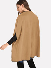 Load image into Gallery viewer, Contrast Binding Wrap Poncho