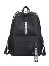 Load image into Gallery viewer, Letter Detail Strap Front Backpack