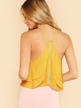 Load image into Gallery viewer, Zip Back Halter Flowy Top