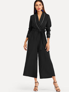 Wrap Self Tie Waist Jumpsuit