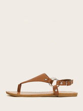 Load image into Gallery viewer, Toe Post Slingback Flat Sandals