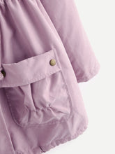 Load image into Gallery viewer, Fleece Lined Pocket Front Drawstring Parka Coat