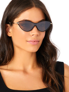 Thin Acrylic Frame Cat Eye Sunglasses