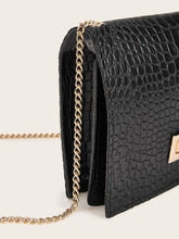 Load image into Gallery viewer, Twist Lock Croc Embossed Crossbody Bag