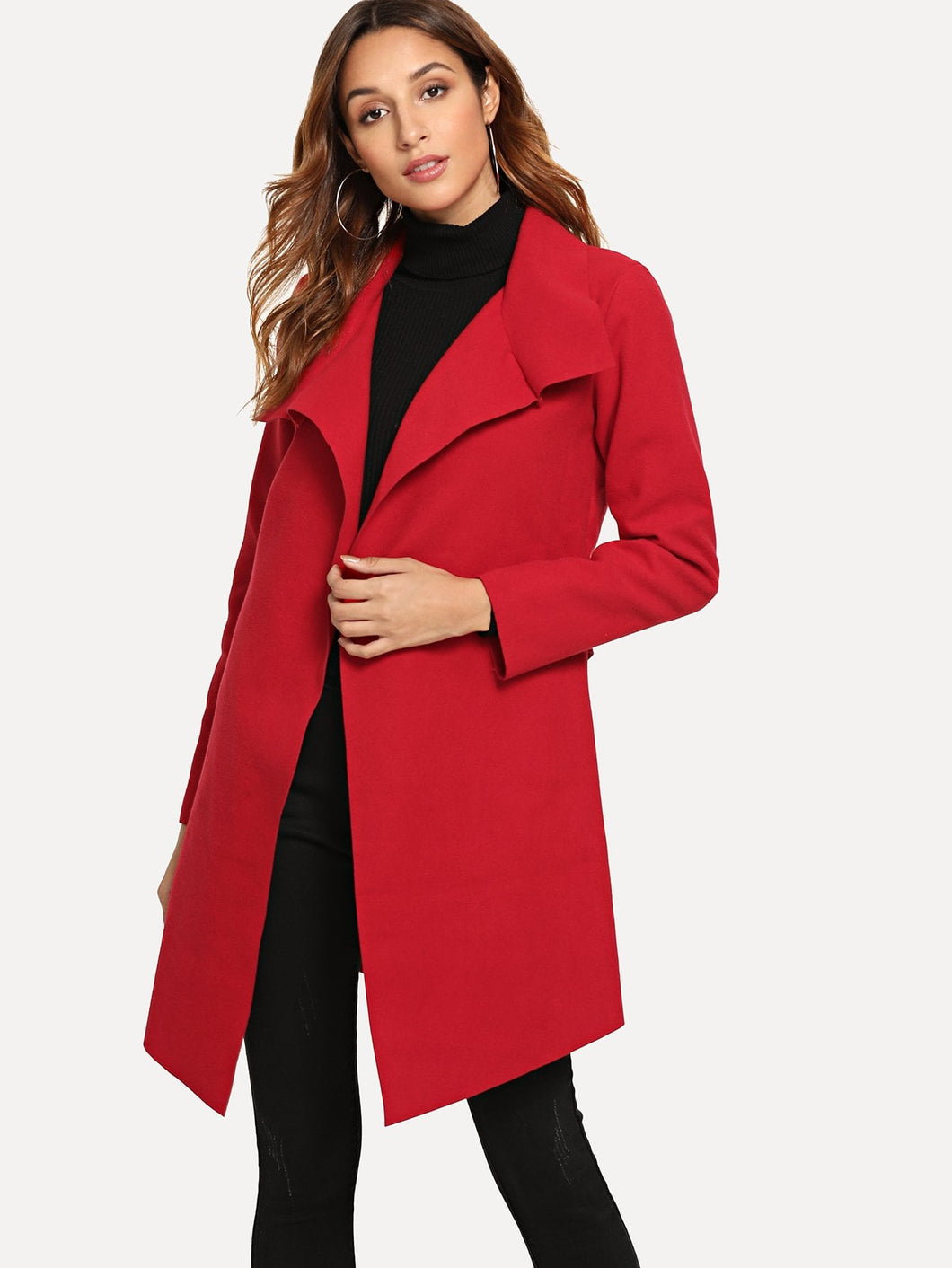 Self Tie Solid Coat